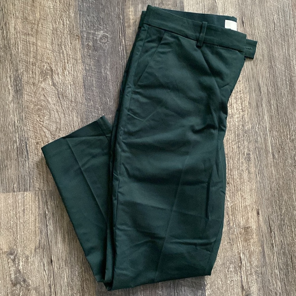 H&M Green Chino Pants Classic Straight-Leg